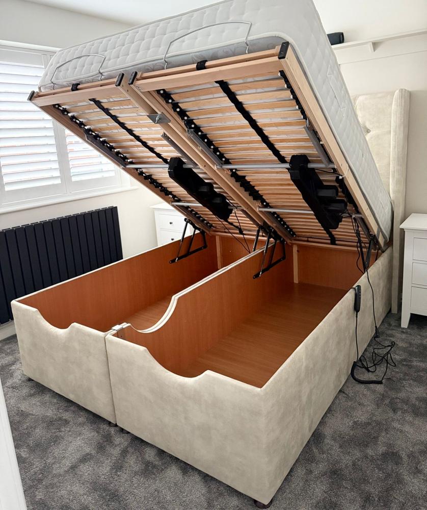 Adjustable Bed Coniston Ivory open