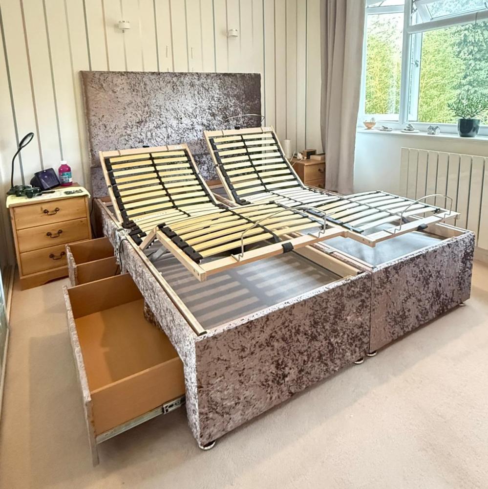 Adjustable Bed with Storage Drawers