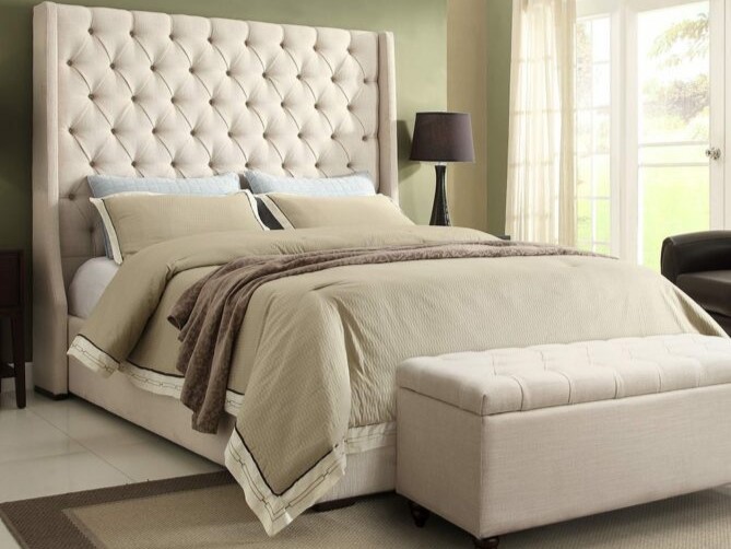 Tall Oxford Ottoman Bed