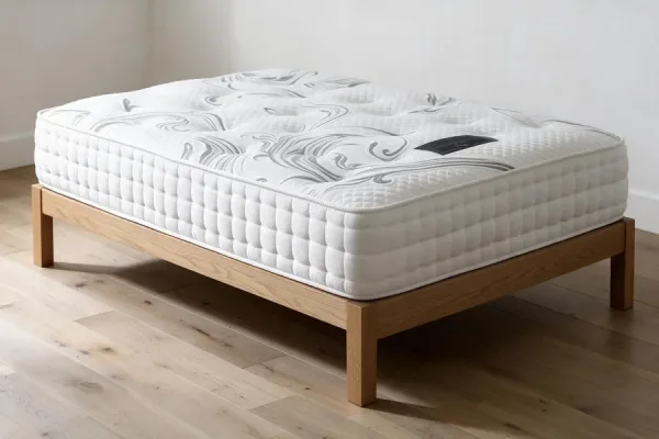 Mattress in a styled bedroom