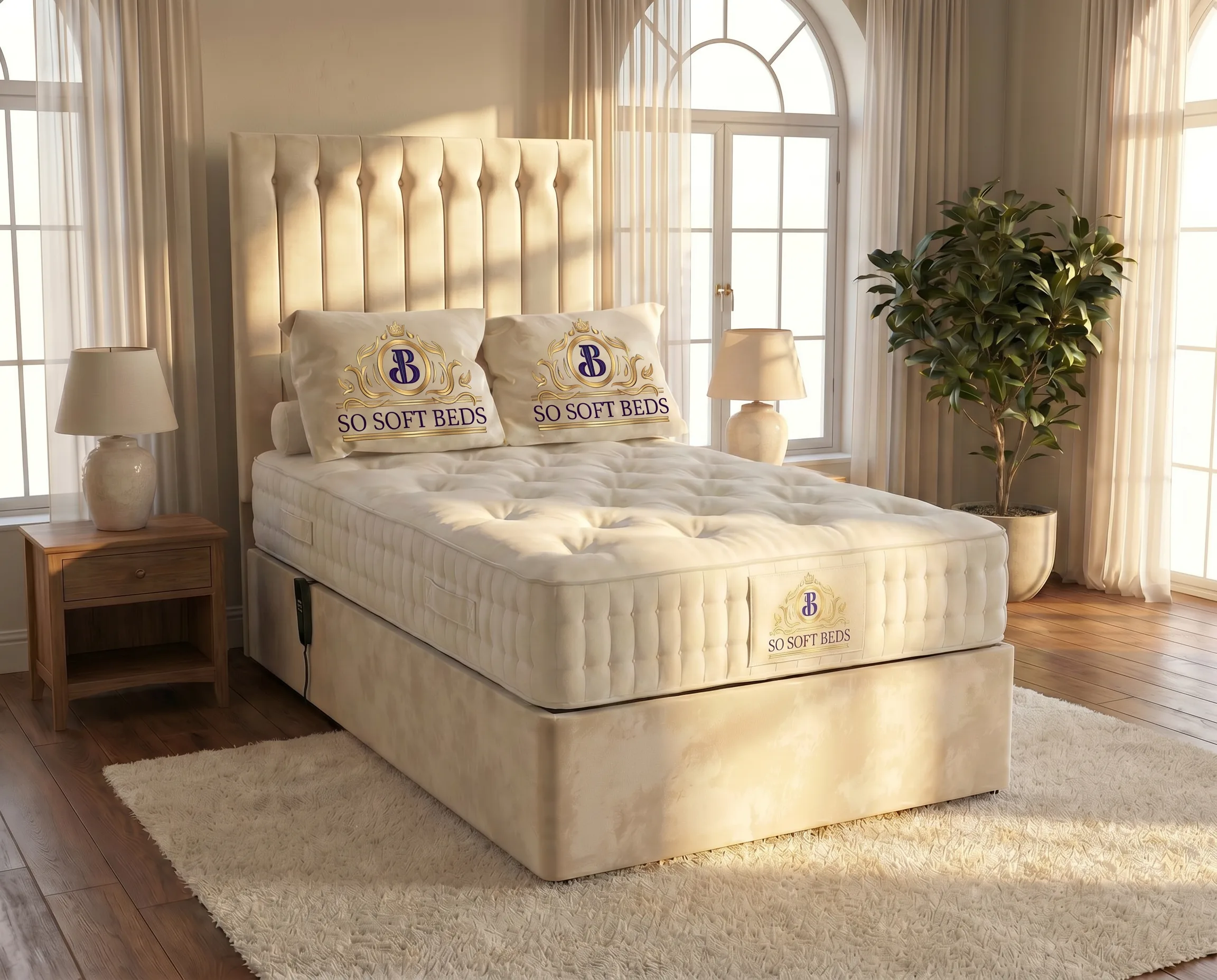 Heavy duty adjustable bed with mattress flat
