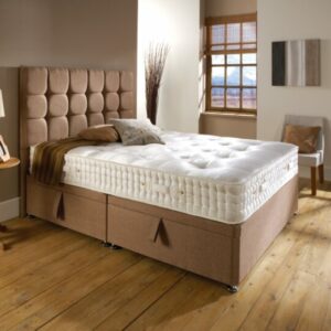 Side lift divan ottoman storage bed closed view