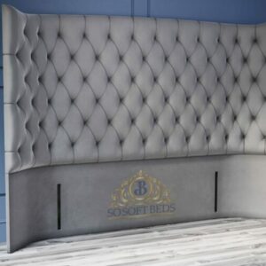 Vegas 60inch Ottoman Bed Deep Base kingsize End lift opening in plush grey