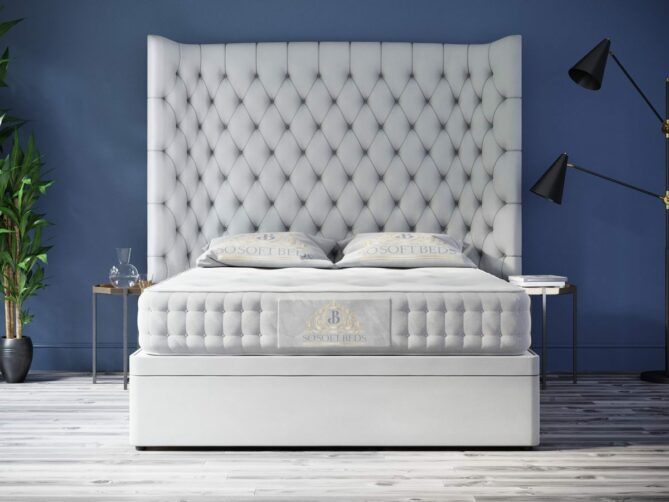 Ottoman Bed Plush Silver051