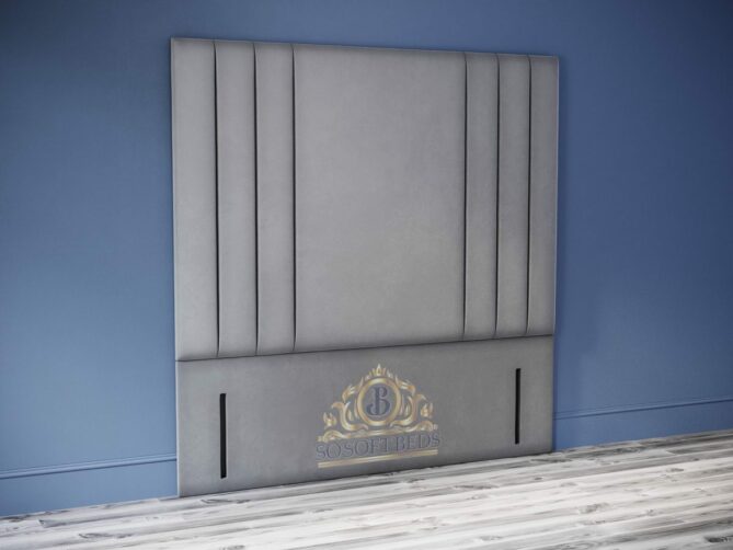 Ottoman Storage Bed Plush Velvet Grey047