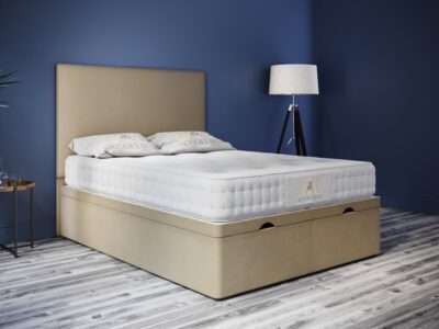 Double Ottoman Bed with Plain headboard