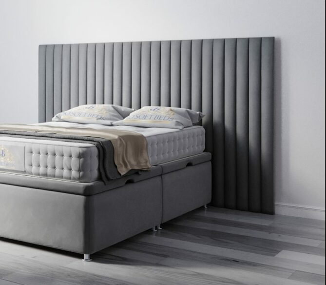 Soneros Design Wide headboard Ottoman Bed