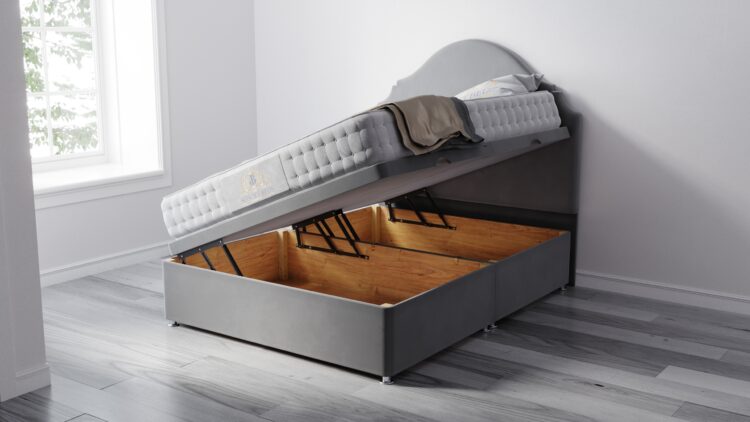 Side lift ottoman Bed designer headboard